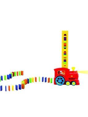 Schylling Domino Train Places Dominoes As The Train Goes Age 3+ W/ 80 Dominos